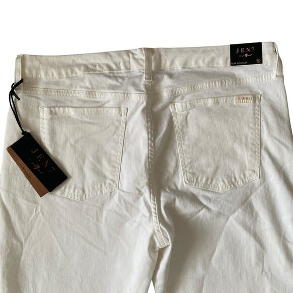 Jen7 by 7 for all mankind women's white long slim bootcut denim jeans size 14 - Picture 4 of 13